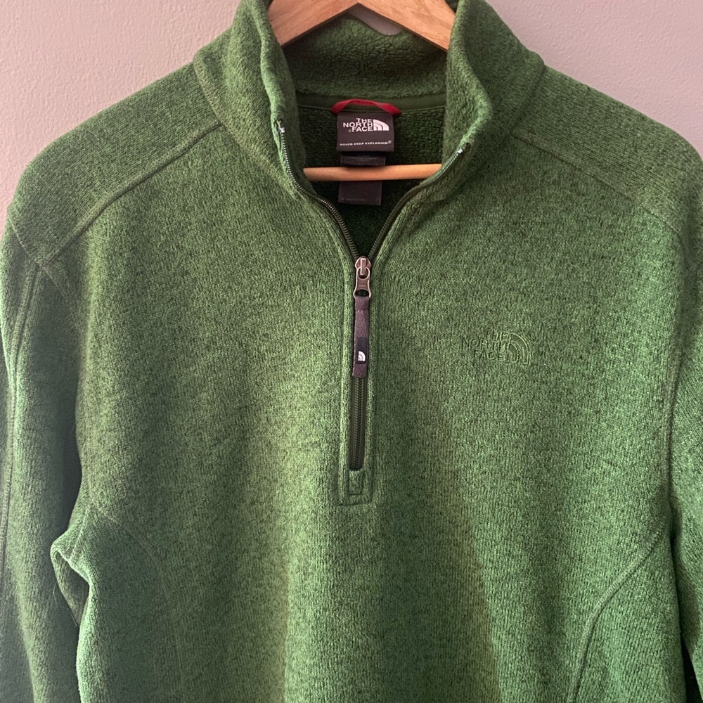 The North Face Men's Green Half-Zip Sweater